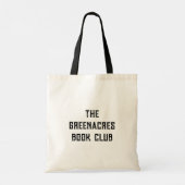 Wat gebeurt er bij Book Club Personalized Tote Bag (Achterkant)
