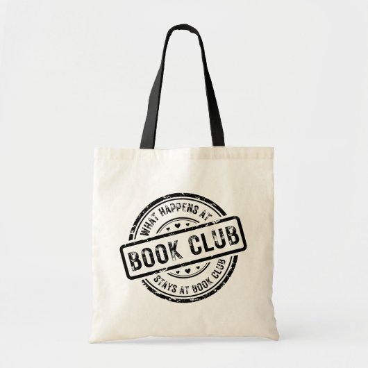 Wat gebeurt er bij Book Club Personalized Tote Bag (Voorkant)