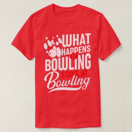 Wat gebeurt er bij bowlingverblijven bij bowling G T-shirt (Design voorkant)