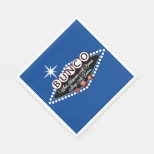 Wat gebeurt er bij Bunco Funny Blue Servet