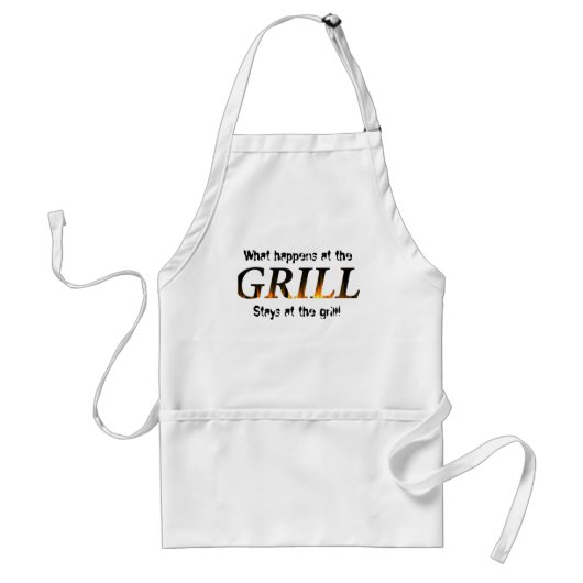 Wat gebeurt er bij de GRILL? Standaard Schort (Voorkant)