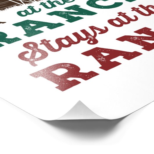 Wat gebeurt er bij de ranch-stations aan de rand foto afdruk (Hoek)