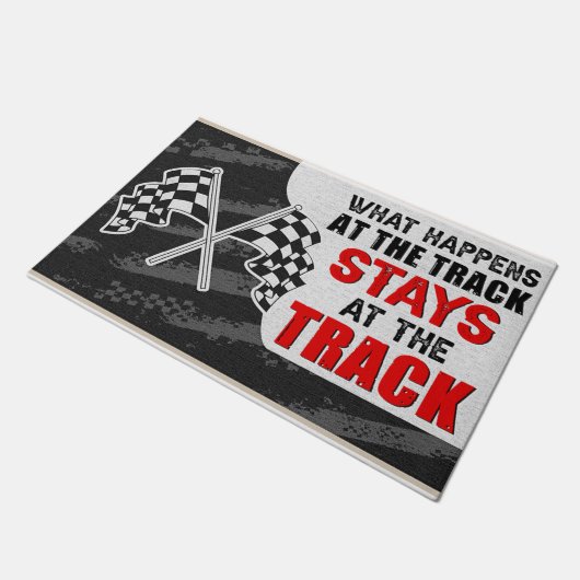 Wat gebeurt er bij de trackmat, racen deurmat (Schuin)