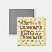 Wat gebeurt er bij Grandmas? Magneet (Voorkant / Achterkant)