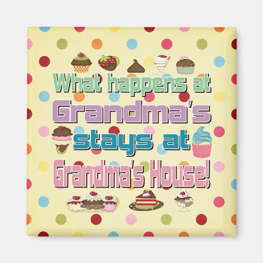Wat gebeurt er bij Grandmas? Magneet (Voorkant)