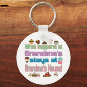Wat gebeurt er bij Grandmas? Sleutelhanger (Voorkant)