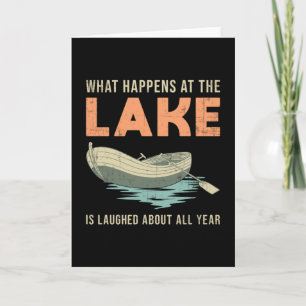 Wat gebeurt er bij het Lake Boat zeilbootcadeau Kaart