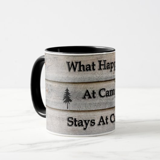 Wat gebeurt er bij kampverblijven mok (Voorkant links)