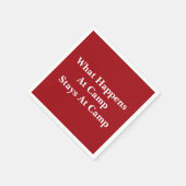 Wat gebeurt er bij kampverblijven servet (Hoek)