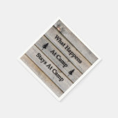 Wat gebeurt er bij kampverblijven servetten (Hoek)