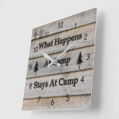 Wat gebeurt er bij kampverblijven vierkante klok (Hoek)