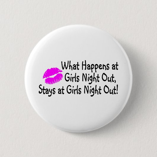 Wat gebeurt er bij meisjes 's nachts? ronde button 5,7 cm (Voorkant)