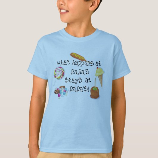 Wat gebeurt er bij Nana's STAYS bij Nana's? T-shirt (Voorkant)