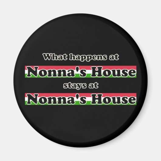 Wat gebeurt er bij Nonnas House Black Achtergrond Magneet (Voorkant)