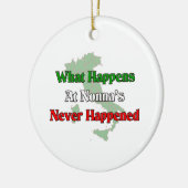 Wat gebeurt er bij Nonna's nooit? Keramisch Ornament (Links)