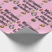 Wat gebeurt er bij oma? cadeaupapier (Hoek)