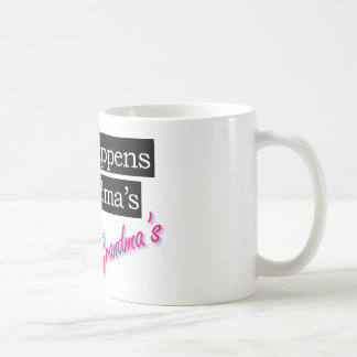 Wat gebeurt er bij oma's? koffiemok