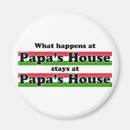 Wat gebeurt er bij Papas House Magneet
