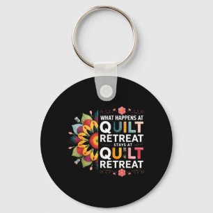 Wat Gebeurt Er Bij Quilt Retreat Stof Ss Naaien Sleutelhanger