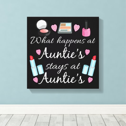 Wat gebeurt er bij tante's canvas afdruk (Insitu (Houten vloer))