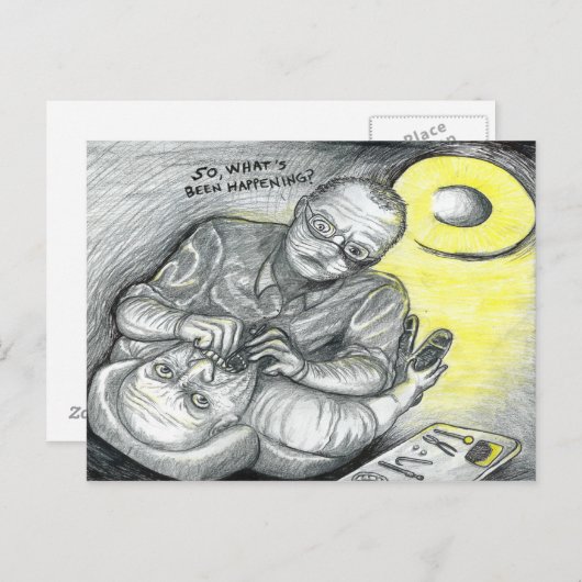 Wat gebeurt er? briefkaart (Voorkant / Achterkant)