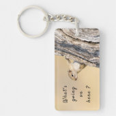 Wat gebeurt er hier met een eekhoornfoto met tekst sleutelhanger (Voorkant)