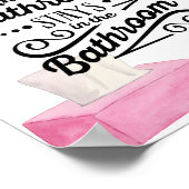 Wat gebeurt er in de badkamer in de badkamer? poster (Hoek)