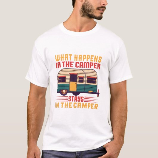 Wat gebeurt er in de Camperstaten in de Camper? T-shirt (Voorkant)