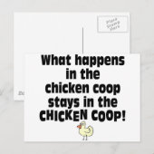 Wat gebeurt er in de Chicken Coop? Briefkaart (Voorkant / Achterkant)