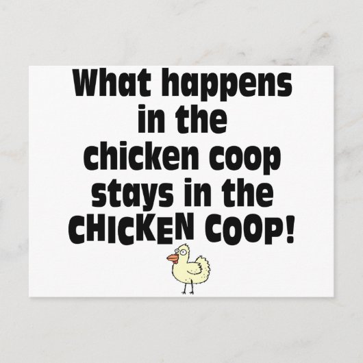Wat gebeurt er in de Chicken Coop? Briefkaart (Voorkant)