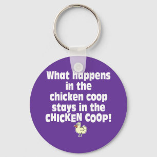 Wat gebeurt er in de Chicken Coop? Sleutelhanger