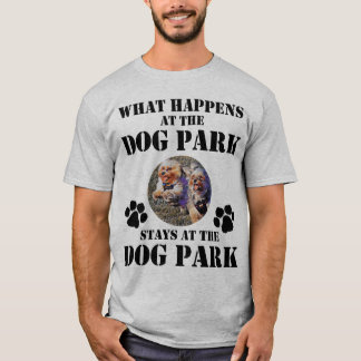 Wat gebeurt er in de Dog Park Stays in het Dog Par T-shirt