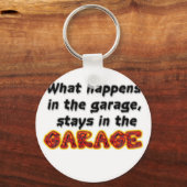 Wat gebeurt er in de Garagestays in de Garage? Sleutelhanger (Voorkant)