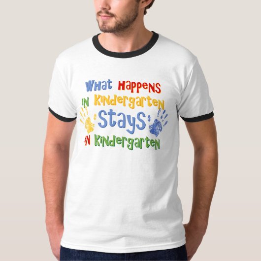 Wat gebeurt er in de Kindergarten? T-shirt (Voorkant)
