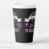 Wat gebeurt er in de salon, blijft in de salon latte mok (Voorkant)