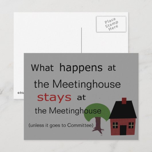 Wat gebeurt er in het Meethuis?. Briefkaart (Voorkant / Achterkant)
