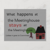 Wat gebeurt er in het Meethuis?. Briefkaart (Voorkant)