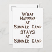 Wat gebeurt er in het zomerkamp? briefkaart (Voorkant / Achterkant)