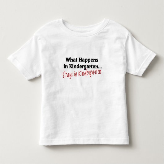 Wat gebeurt er in Kindergarten? Kinder Shirts (Voorkant)
