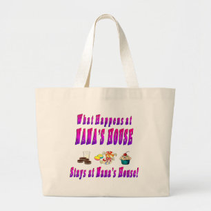 Wat gebeurt er in Nanas House Pink Grote Tote Bag