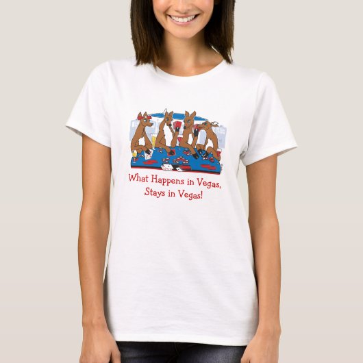 Wat gebeurt er in Vegas, in Vegas? T-shirt (Voorkant)