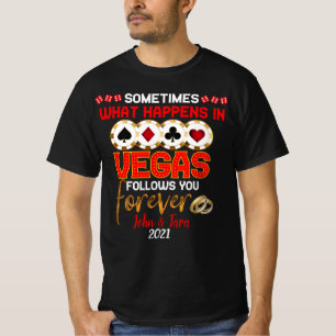 Wat gebeurt er in Vegas Jubileum met echtpaar T T-shirt