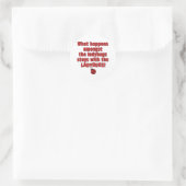 Wat gebeurt er? . . Ladybugs Ronde Sticker (Tas)