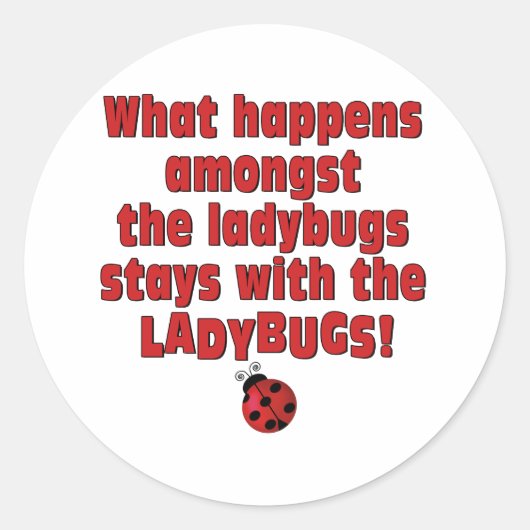 Wat gebeurt er? . . Ladybugs Ronde Sticker (Voorkant)