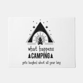 Wat gebeurt er met Camping Fun Camper Quote? Deurmat (Voorkant)
