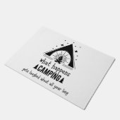 Wat gebeurt er met Camping Fun Camper Quote? Deurmat (Schuin)