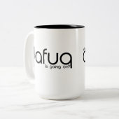 Wat gebeurt er met Dafuq? Mok. Tweekleurige Koffiemok (Voorkant links)