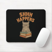 Wat gebeurt er met de grappige bibliotheek van kat muismat (Met muis)