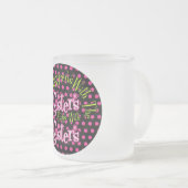 wat gebeurt er met de zusters ? matglas koffiemok (Voorkant rechts)