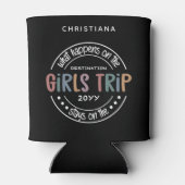 Wat gebeurt er met het Meisjesreisje Aangepaste Me Blikjeskoeler (Achterkant)